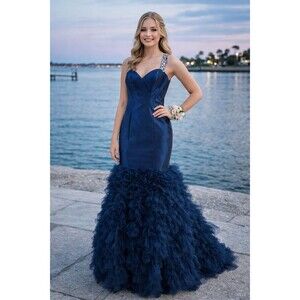 Colors Couture J031 Royal Blue Prom Dress Women’s Size 6 NWT